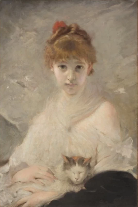 Charles Joshua Chaplin - Ragazza con gatto, o La favorita